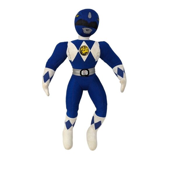 Vintage 1990s 90s Mighty Morphin Power Ranger Blue Ranger Stuffed Plush Doll Toy - Picture 2 of 8